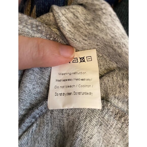 Chevron Hooded Zip-Up Lightweight Knit Jacket By Miusey Size XL - Picture 8 of 8